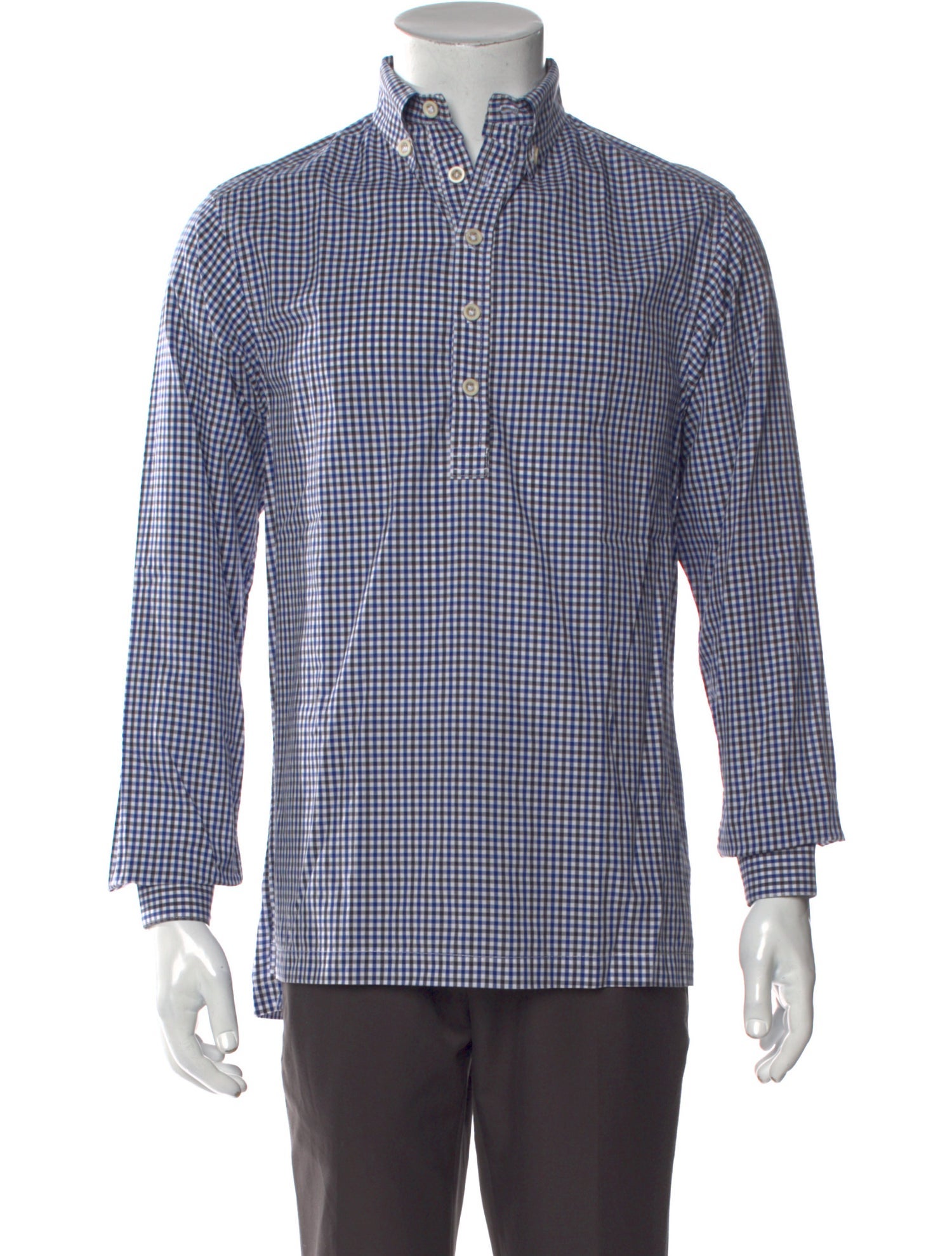 RTH Plaid Print Long Sleeve Shirt