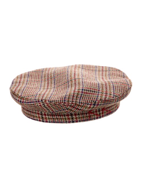 Ruslan Baginskiy Wool Herringbone Beret Red