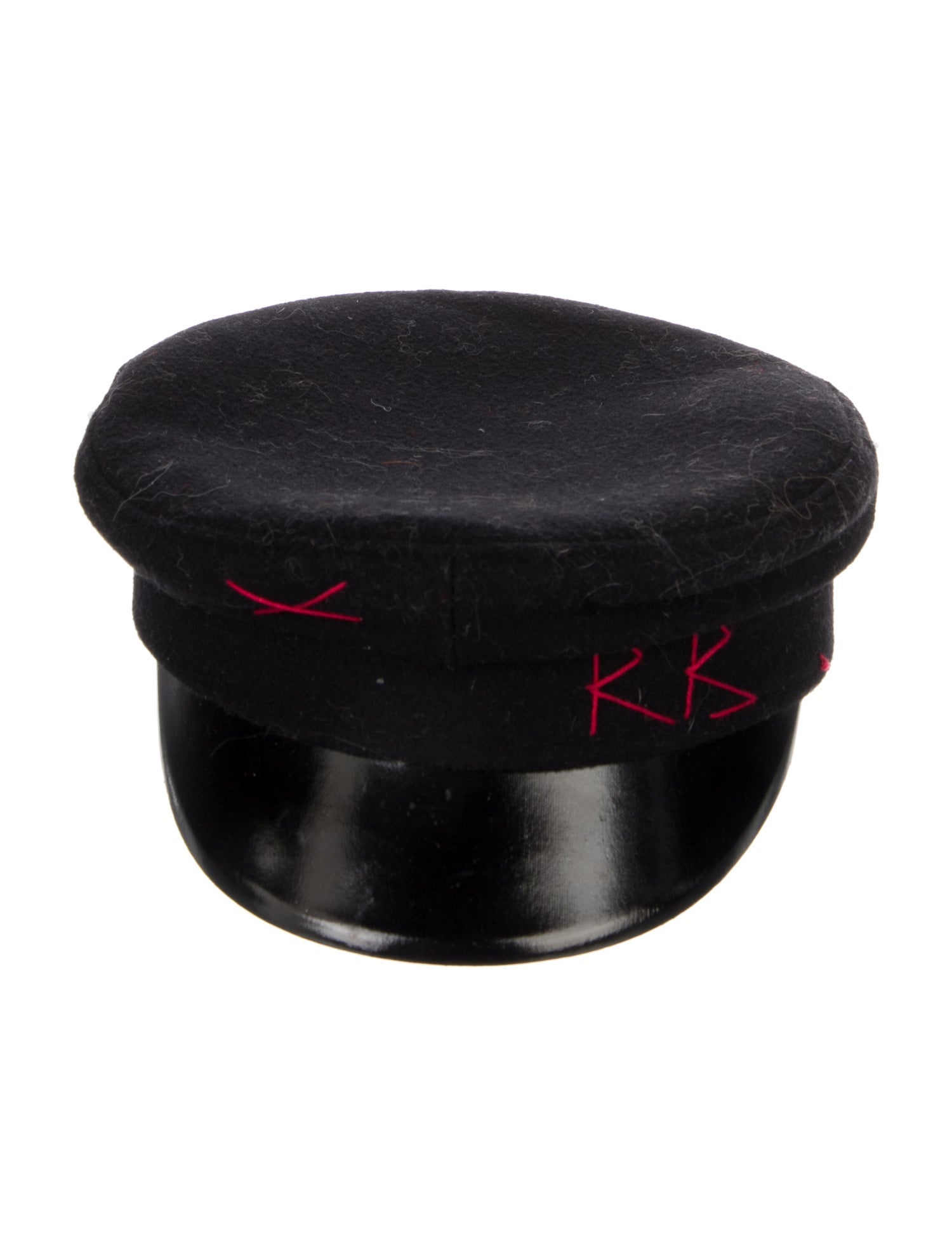 Ruslan Baginskiy Leather Trim Wool Newsboy Hat