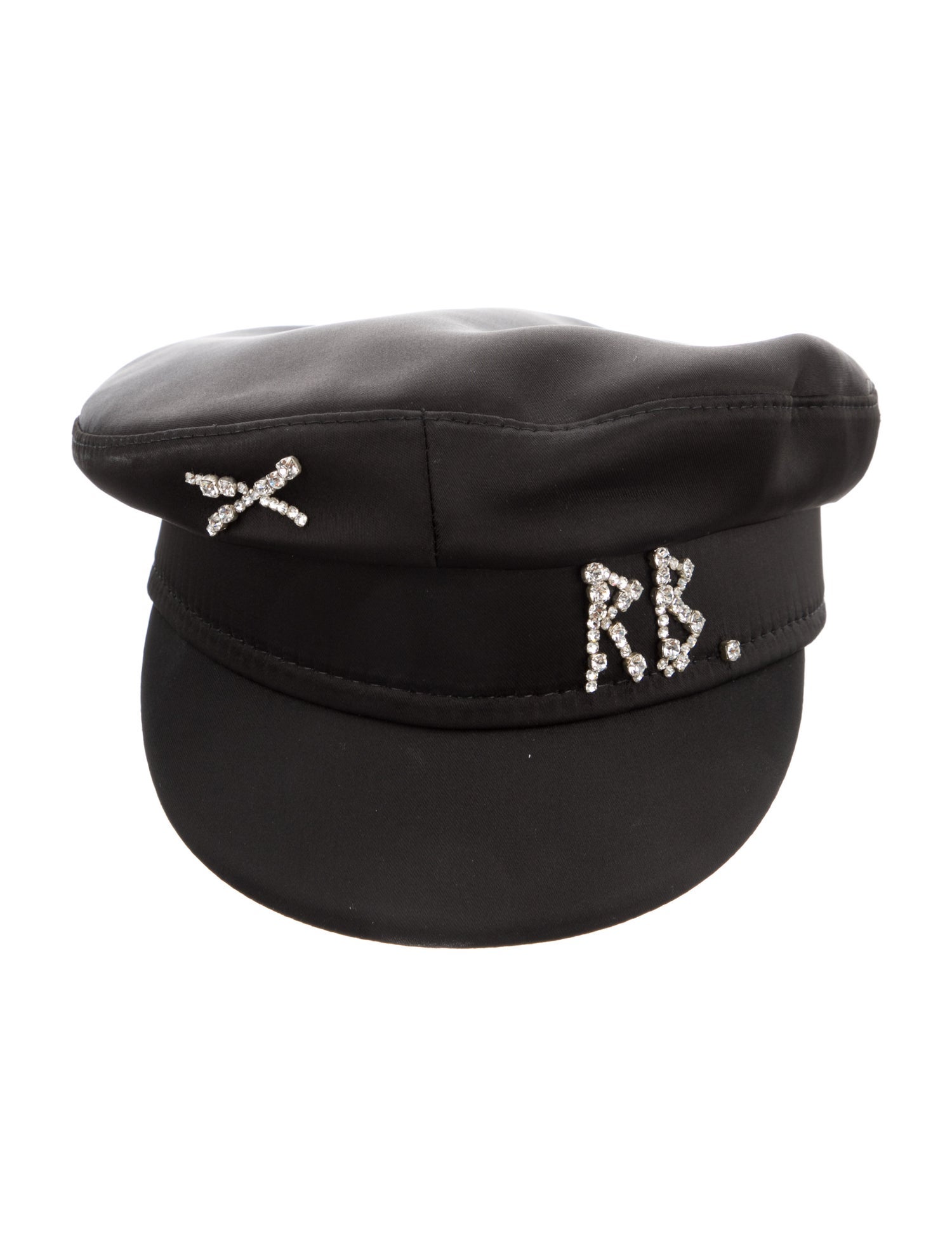 Ruslan Baginskiy Crystal-Embellishment Baker Boy Hat w/Tags