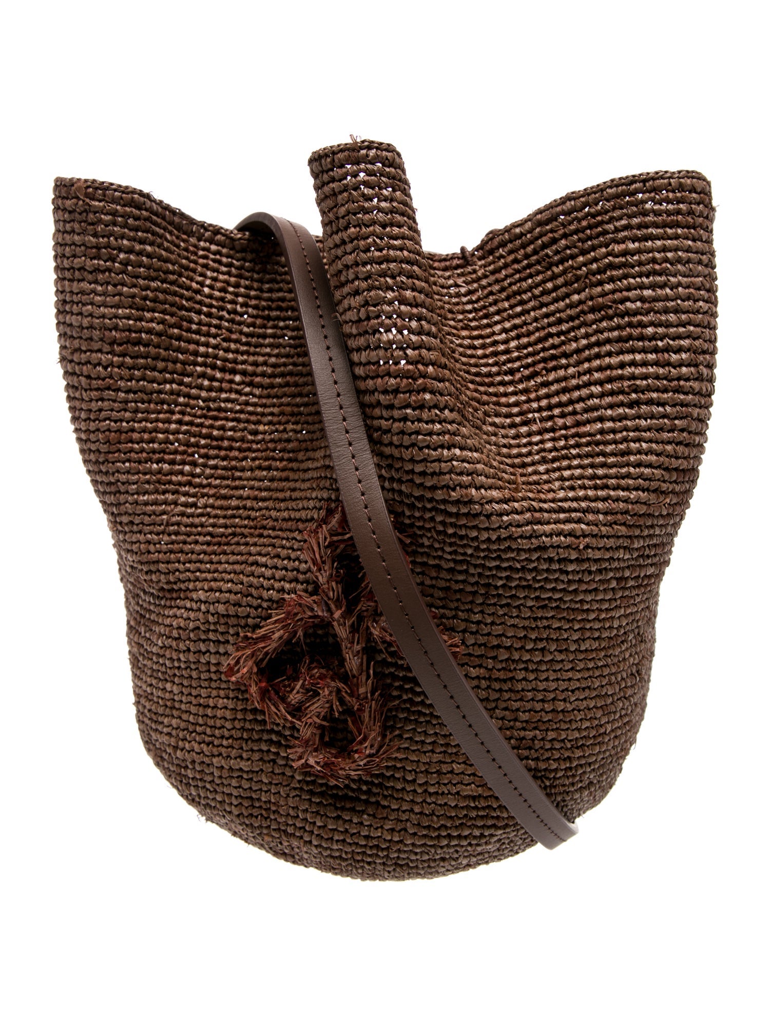 Ruslan Baginskiy Raffia Bucket Bag