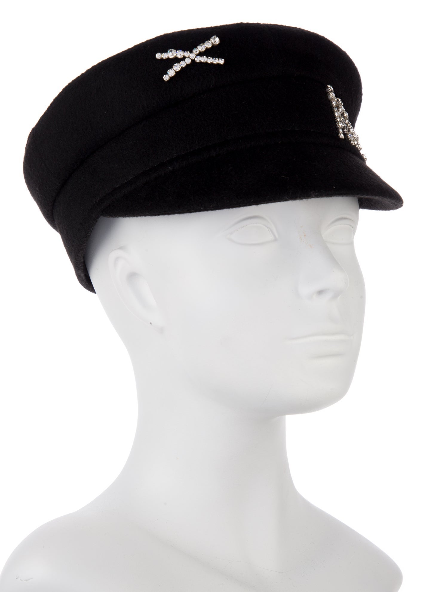 Ruslan Baginskiy Crystal Embellished Newsboy Hat