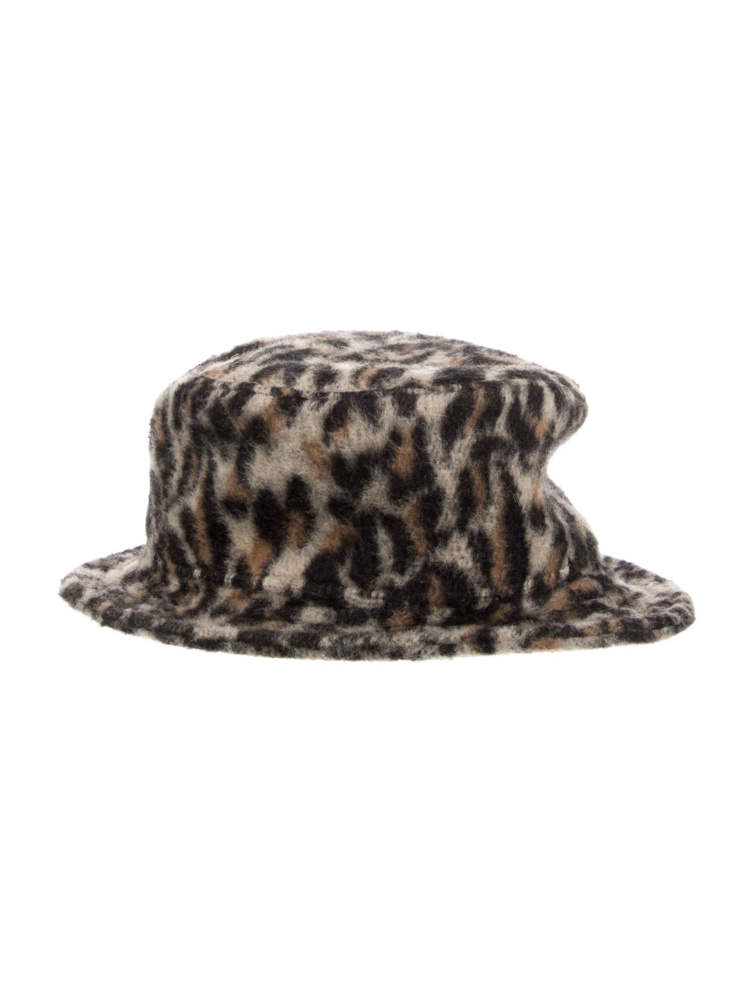 Ruslan Baginskiy Wool Cheetah Print Bucket Hat
