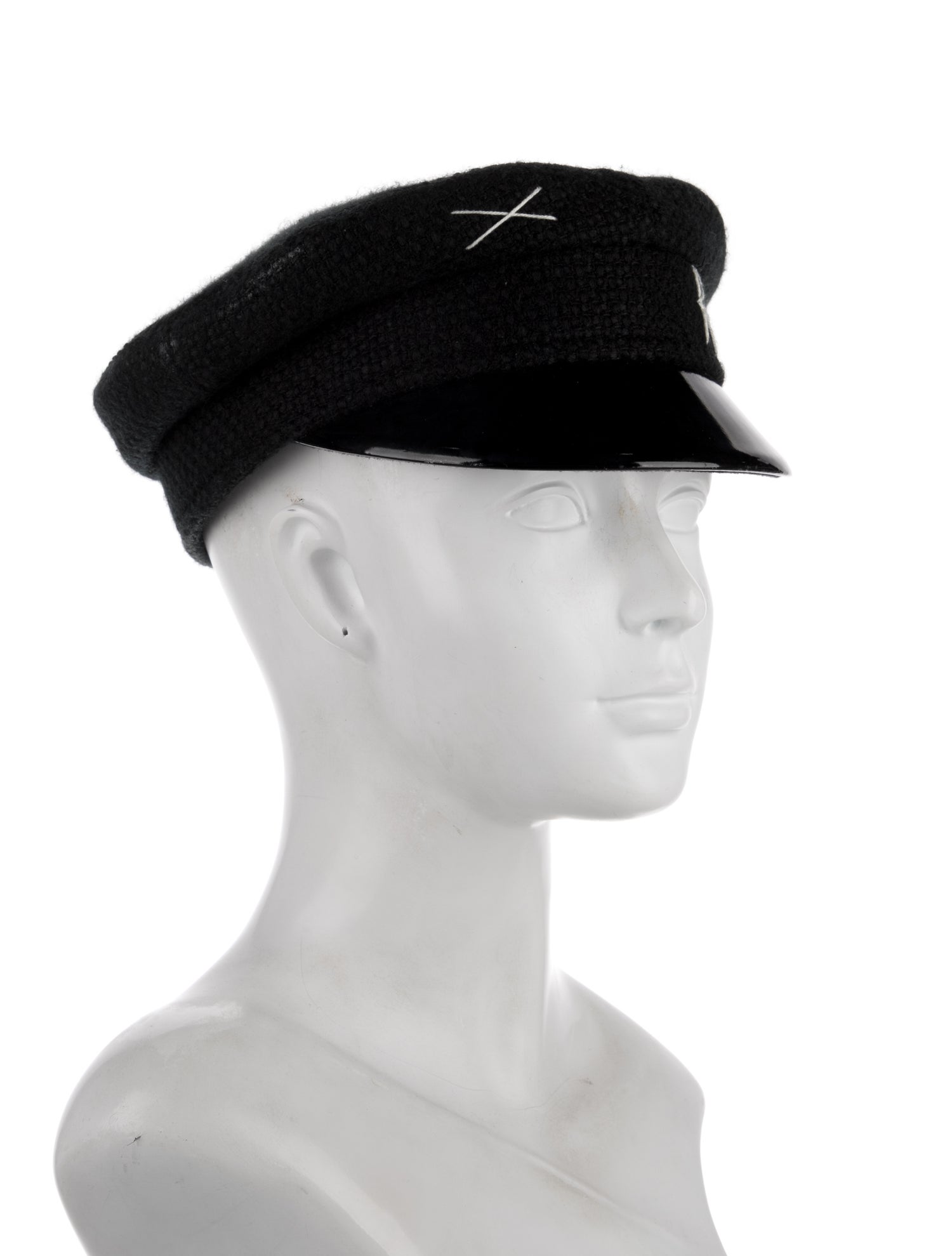 Ruslan Baginskiy Embroidered Structured Newsboy Hat