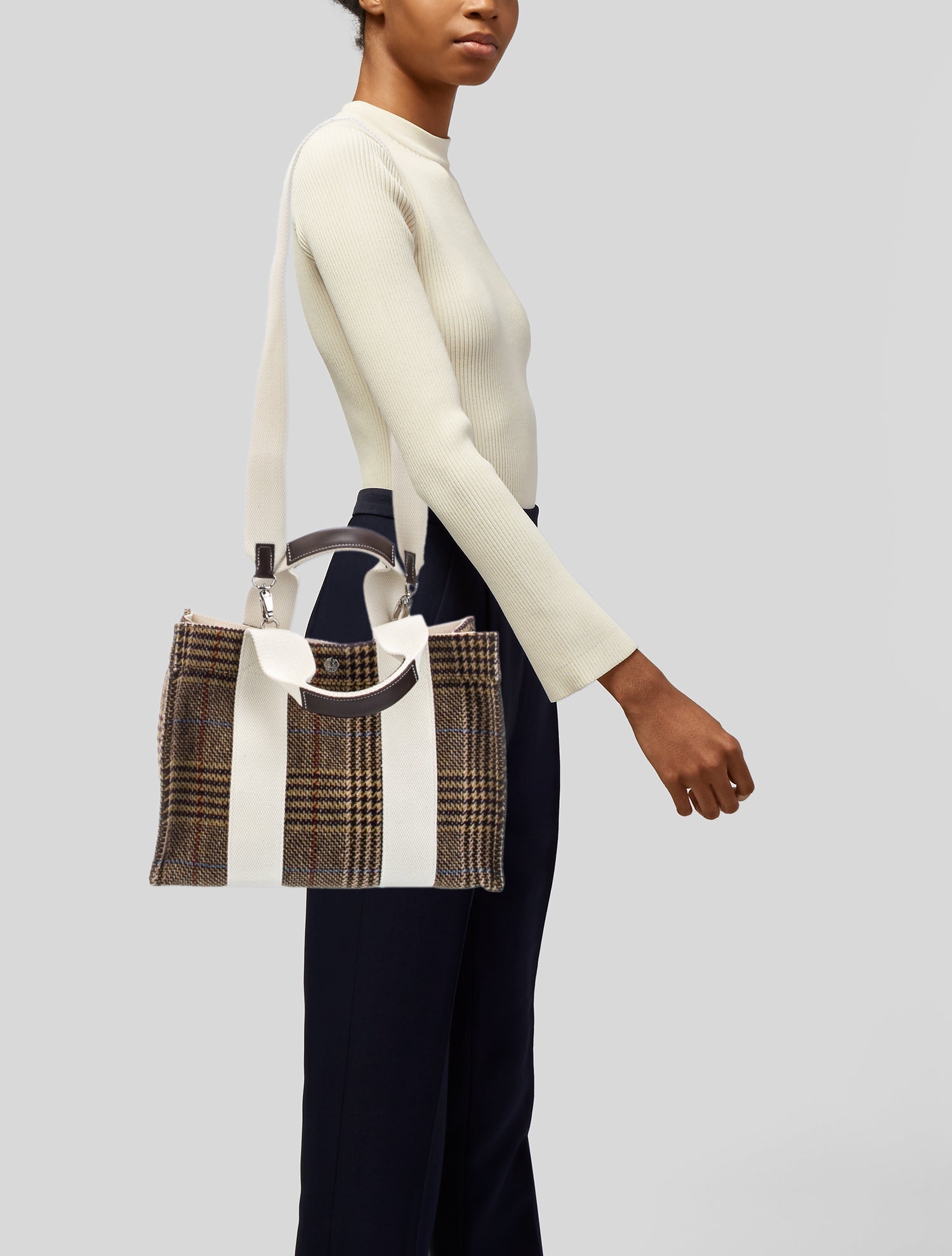 RUE de VERNEUIL Wool Top Handle Bag