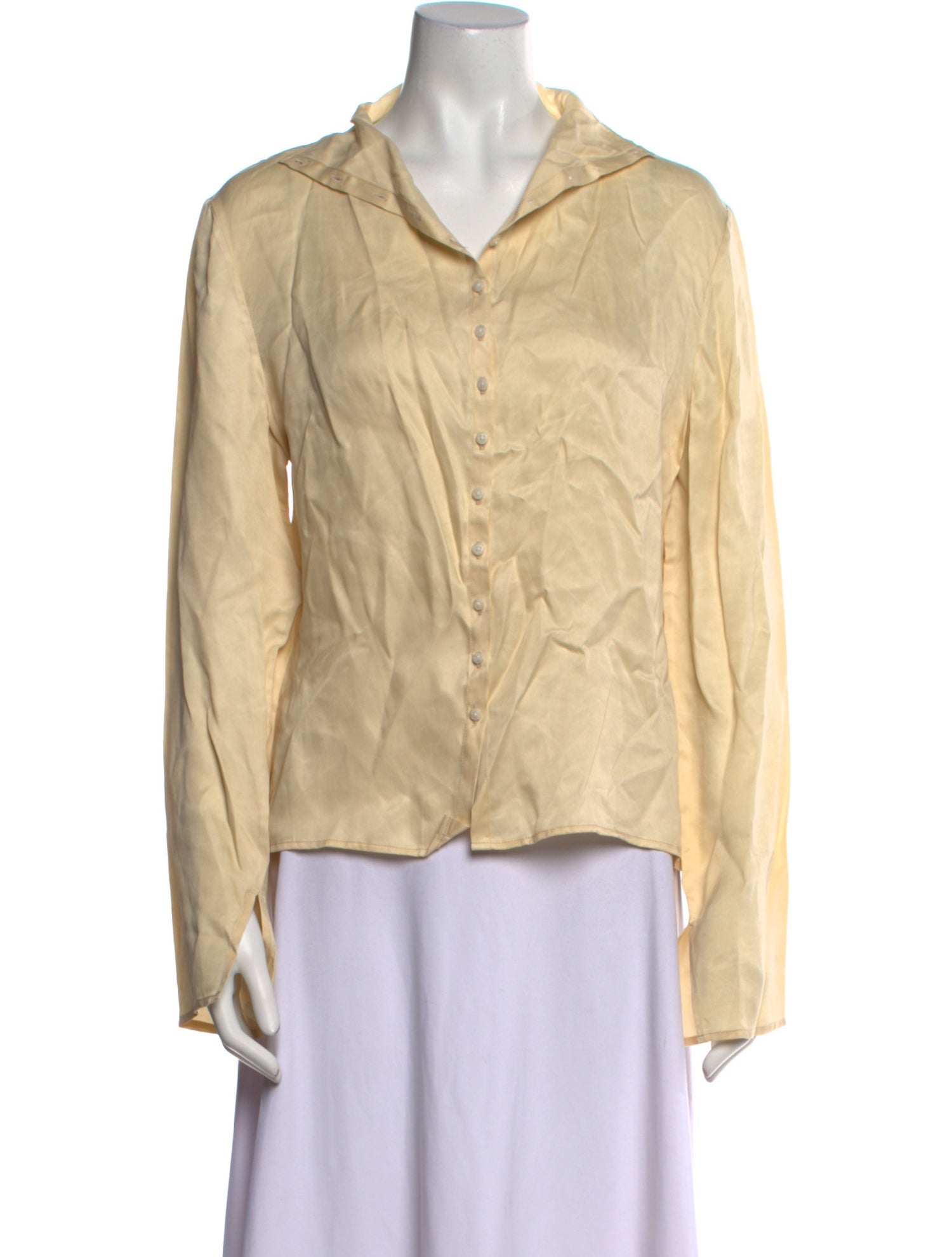 Ruohan Long Sleeve Button-Up Top