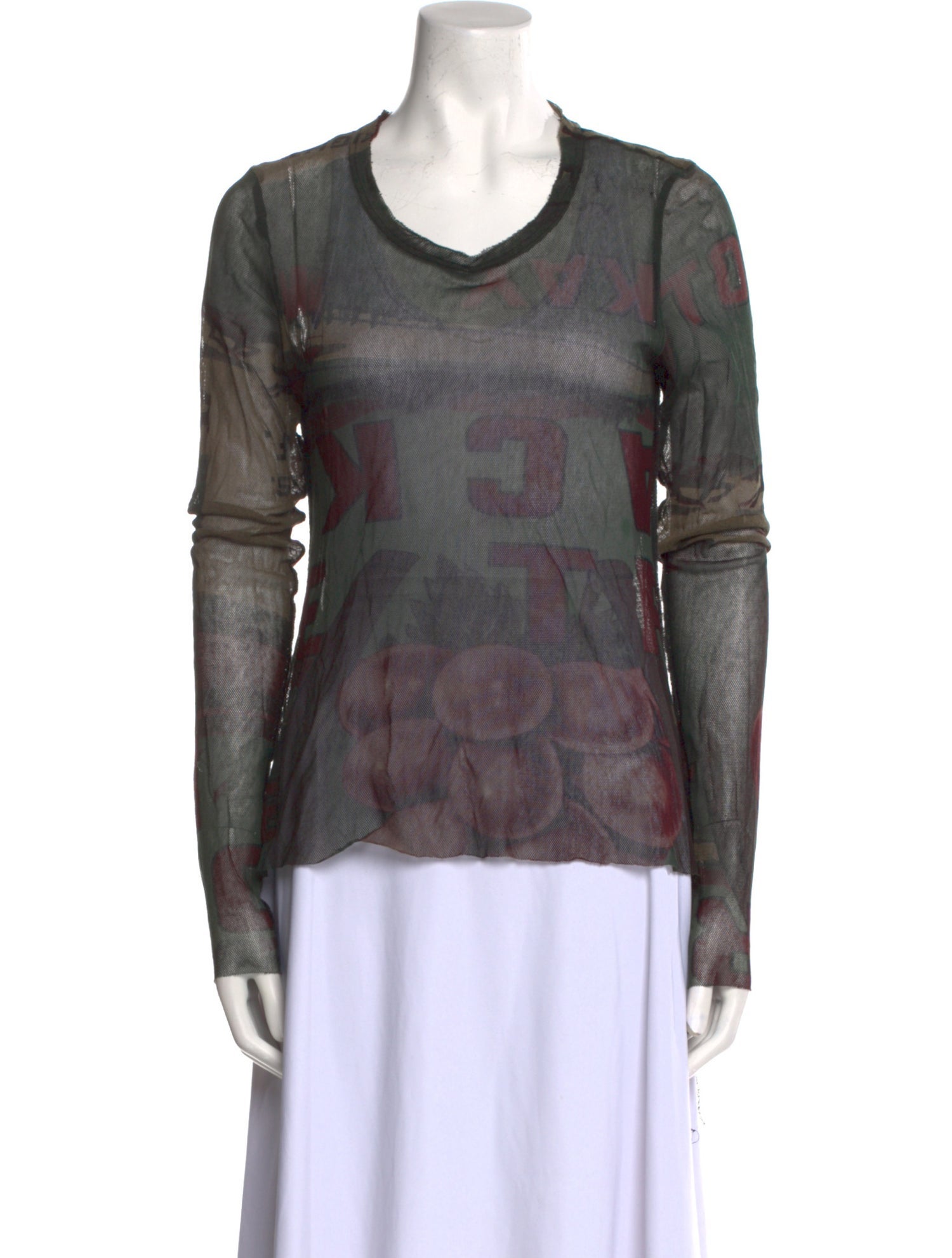 Rundholz Printed Scoop Neck T-Shirt