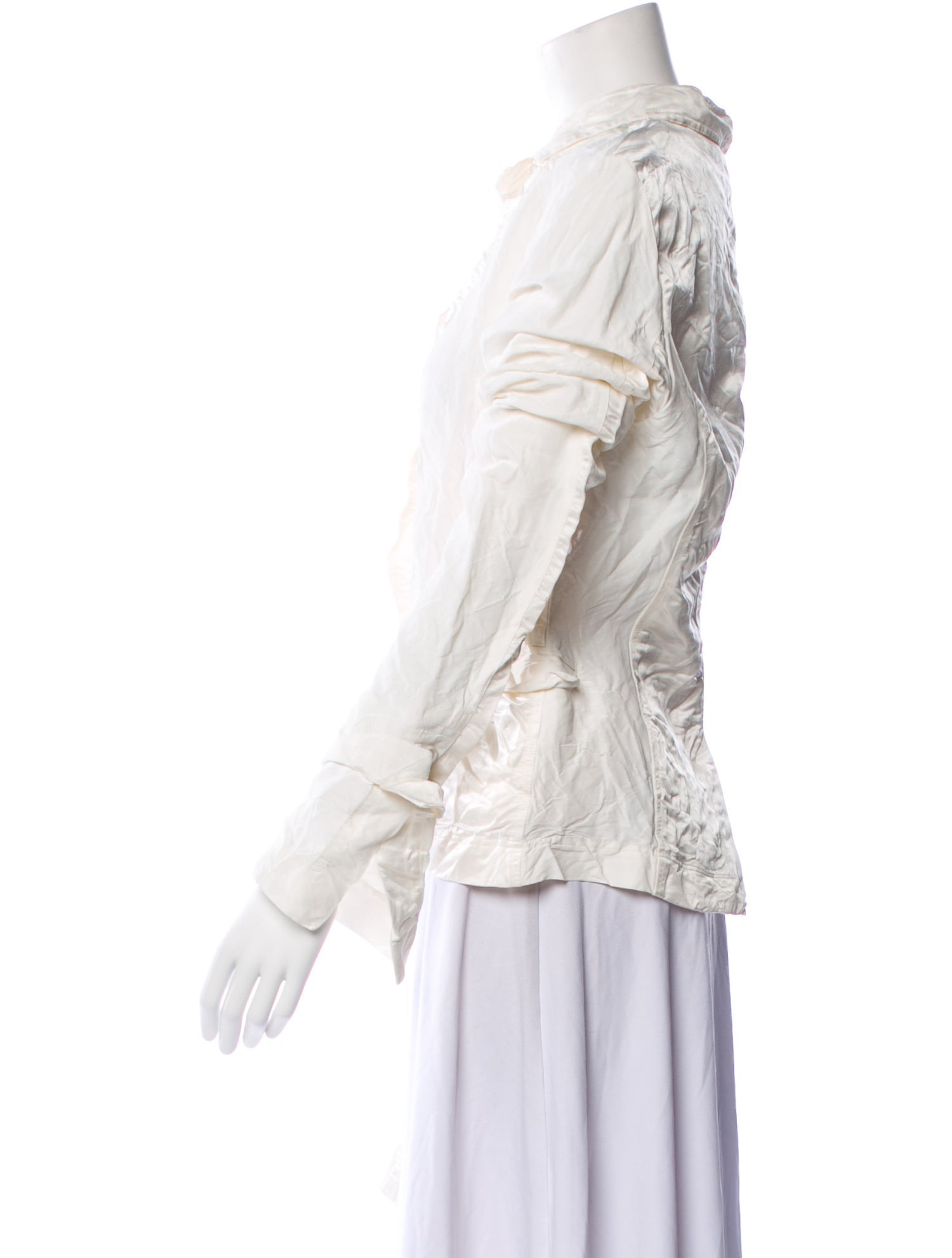 Rundholz Mock Neck Long Sleeve Button-Up Top w/ Tags