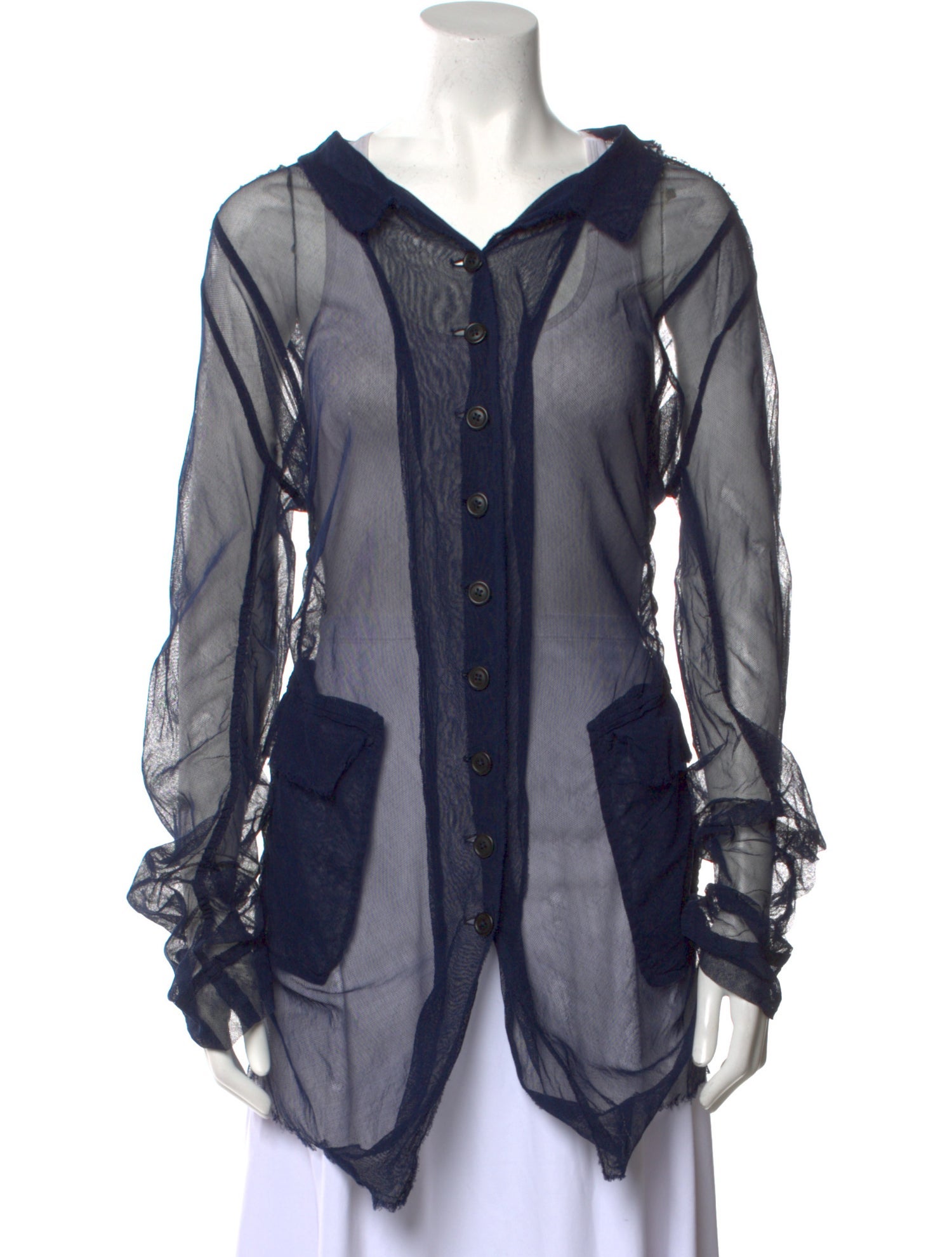 Rundholz V-Neck Long Sleeve Button-Up Top