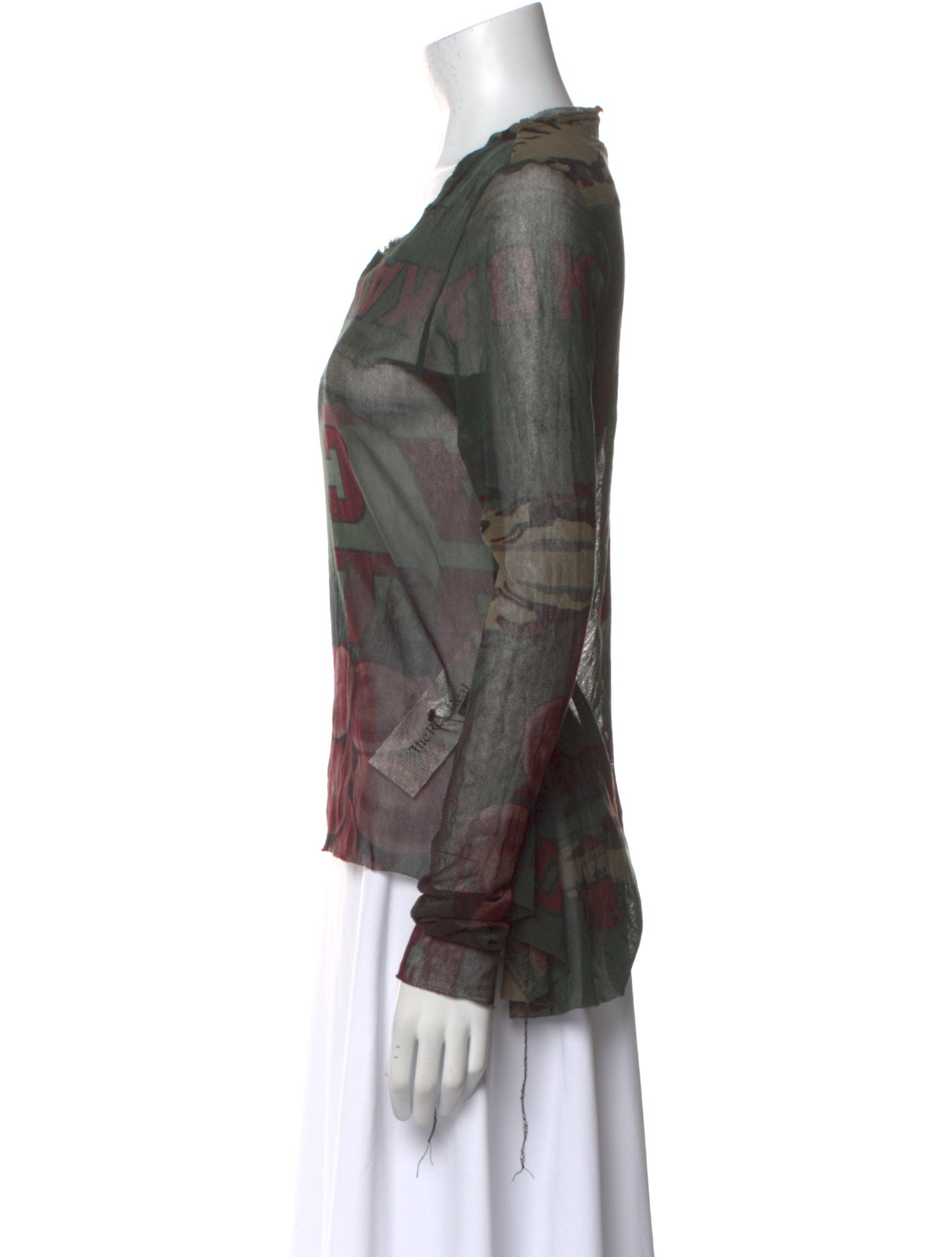 Rundholz Printed Scoop Neck Top