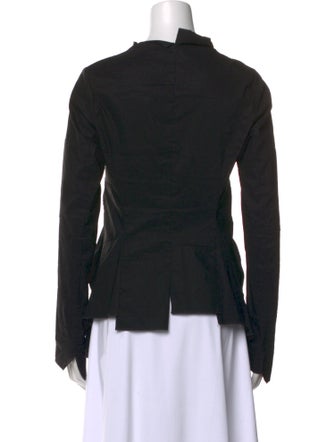 Rundholz Mock Neck Long Sleeve Button-Up Top