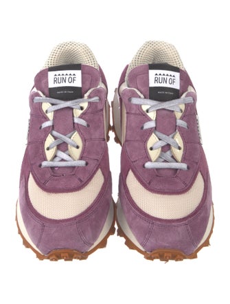 RUN OF Suede Printed Athletic Sneakers