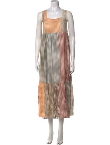 Rachel Pally Dresses Plaid Print Long Dress M