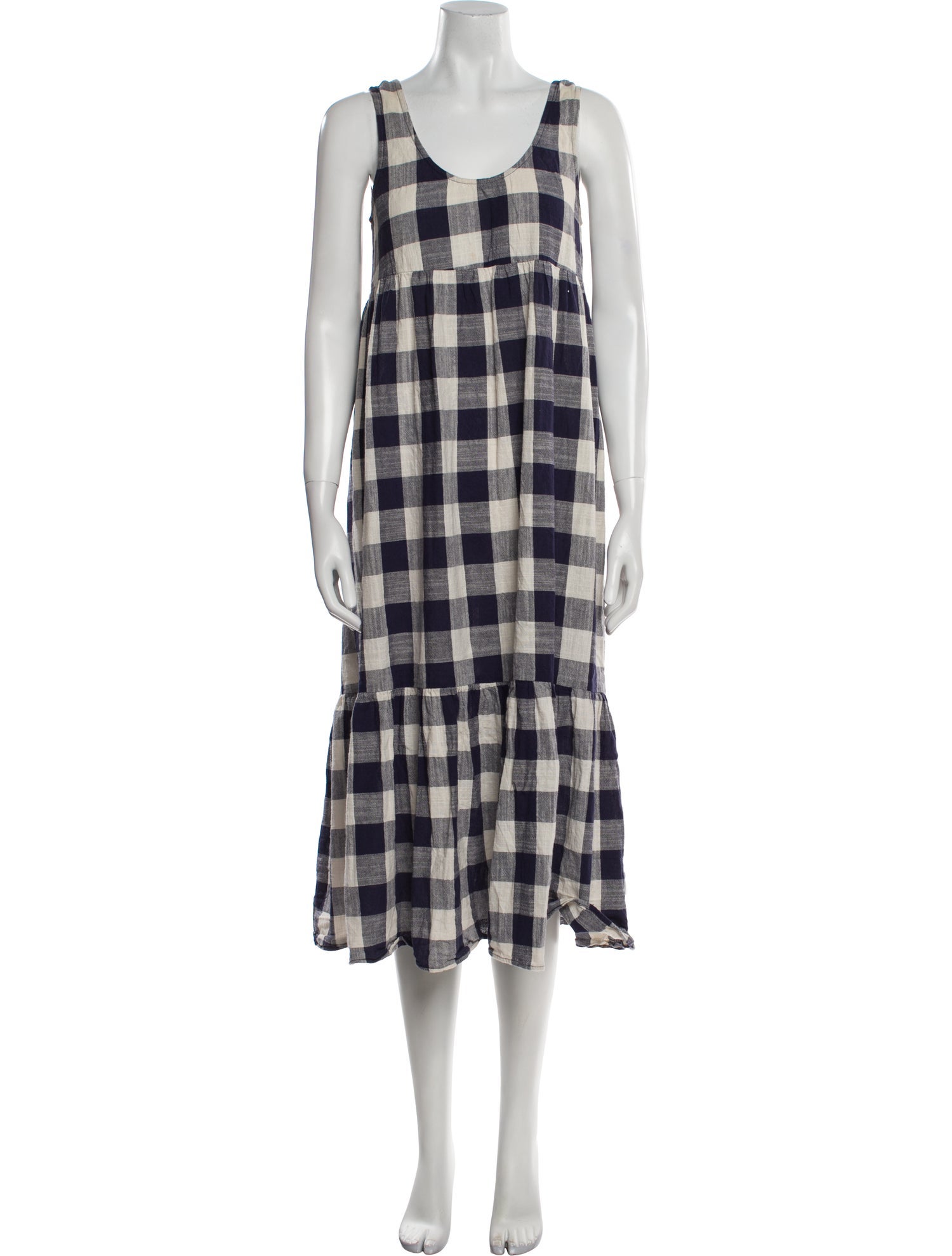 Rachel Pally Plaid Print Midi Length Dress