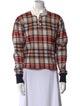 Rowing Blazers Plaid Print Long Sleeve Button-Up Top