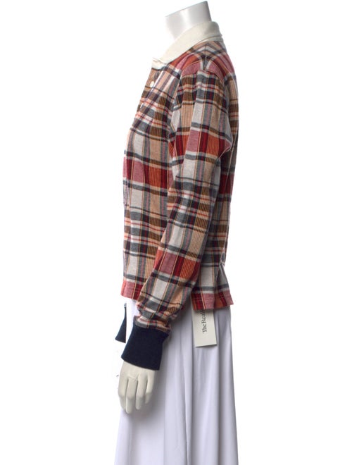 Rowing Blazers Plaid Print Long Sleeve Button-Up Top