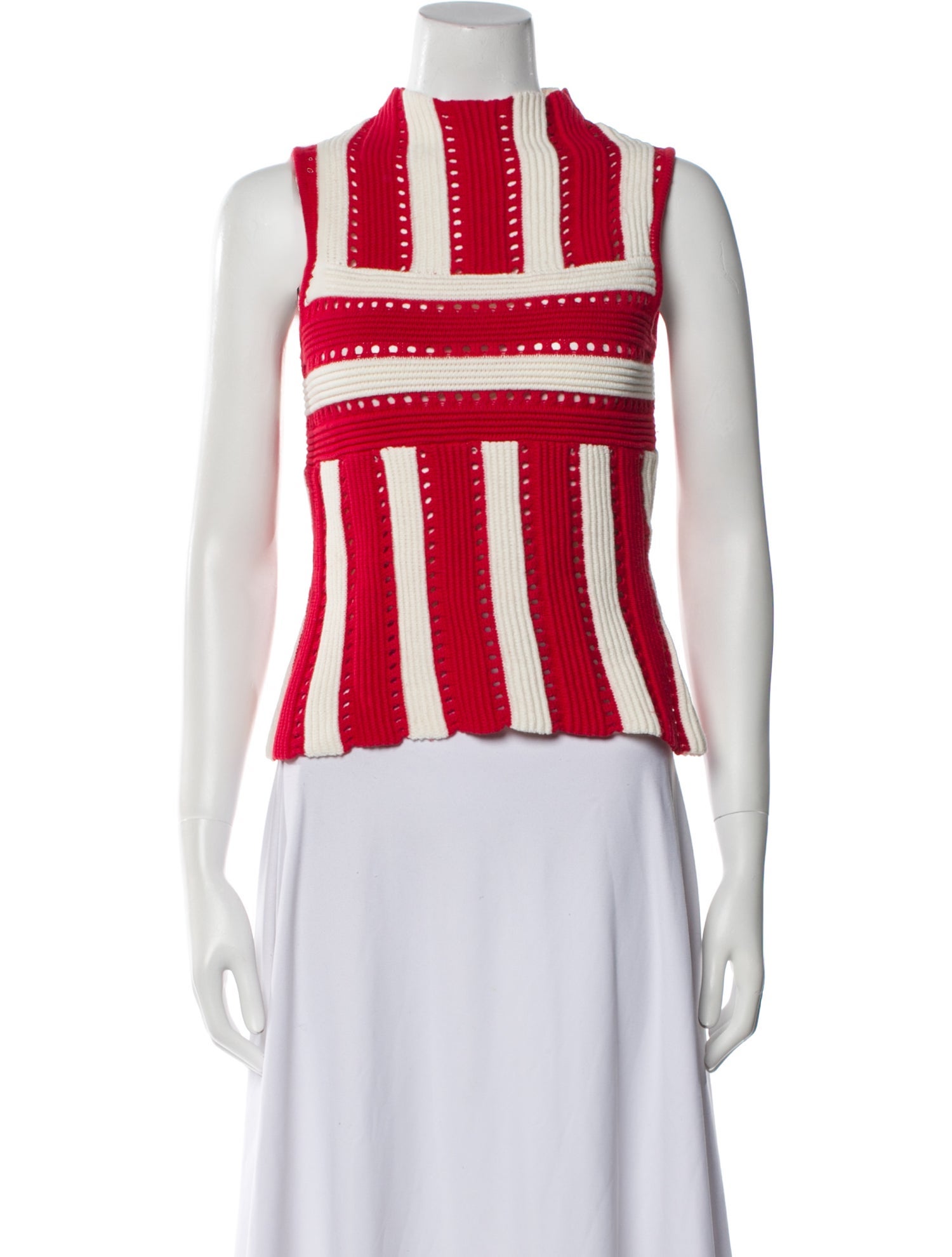 Rowing Blazers Striped Mock Neck Crop Top