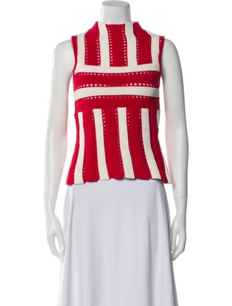 Rowing Blazers Striped Mock Neck Crop Top