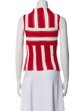 Rowing Blazers Striped Mock Neck Crop Top