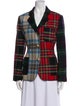 Rowing Blazers Wool Plaid Print Blazer