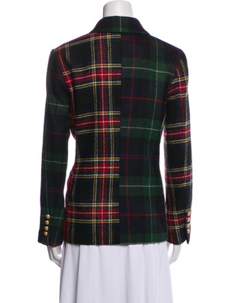 Rowing Blazers Wool Plaid Print Blazer