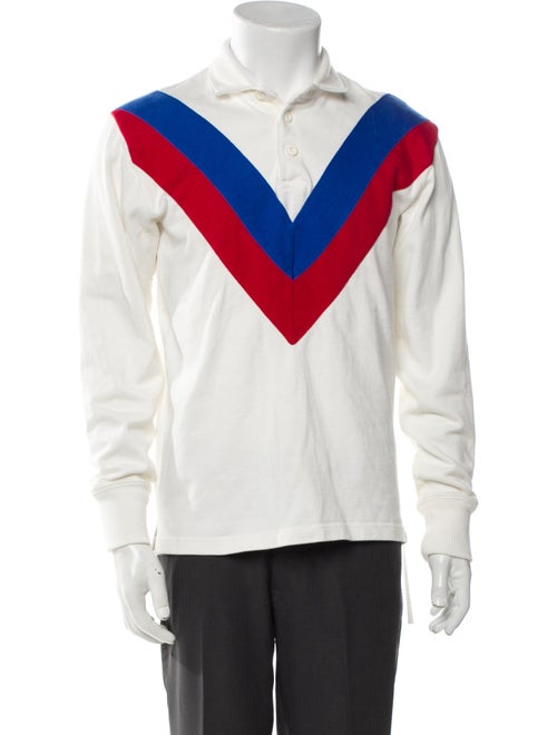 Rowing Blazers Striped Collar Polo Sweater