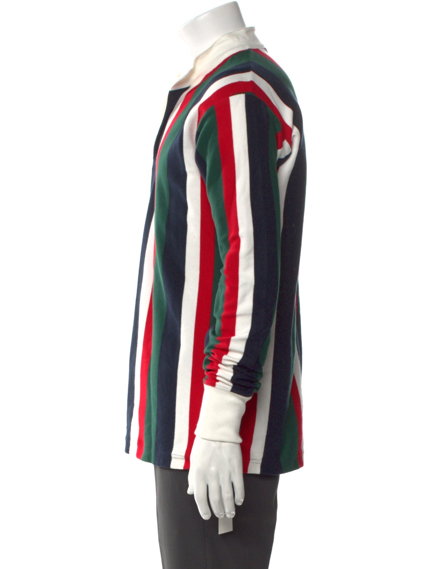 Rowing Blazers Striped Mock Neck Polo Sweater