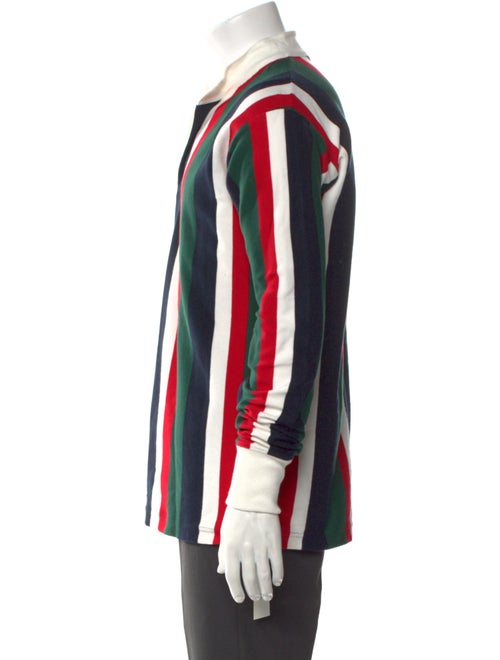 Rowing Blazers Striped Mock Neck Polo Sweater