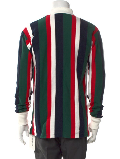 Rowing Blazers Striped Mock Neck Polo Sweater