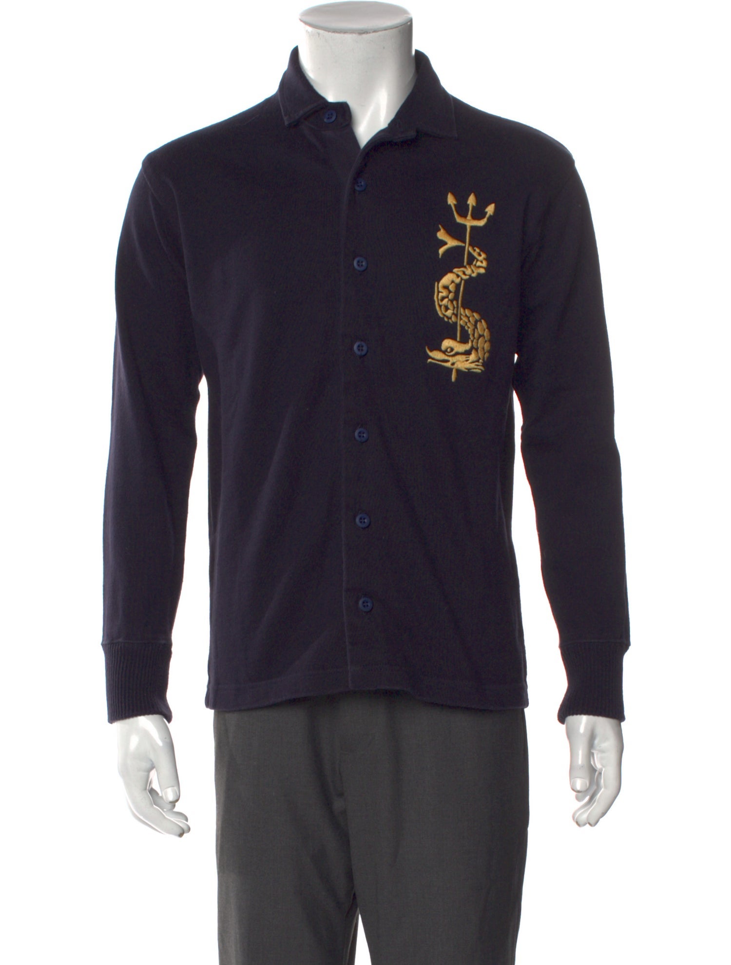 Rowing Blazers Graphic Print Mock Neck Cardigan