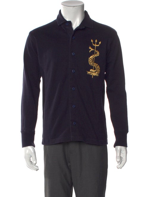 Rowing Blazers Graphic Print Mock Neck Cardigan