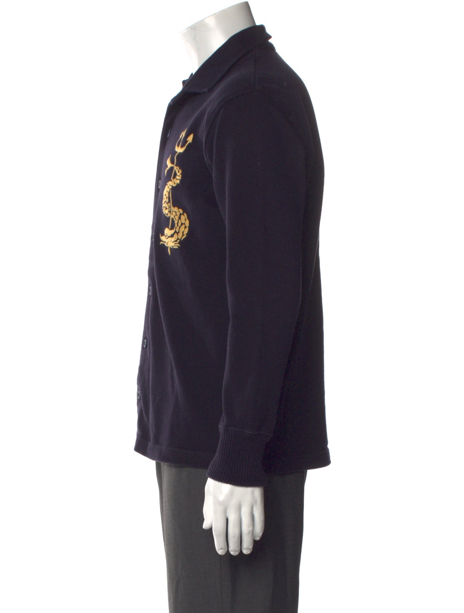 Rowing Blazers Graphic Print Mock Neck Cardigan