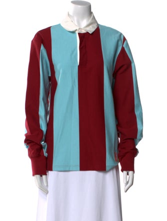 Rowing Blazers Colorblock Pattern Long Sleeve Blouse