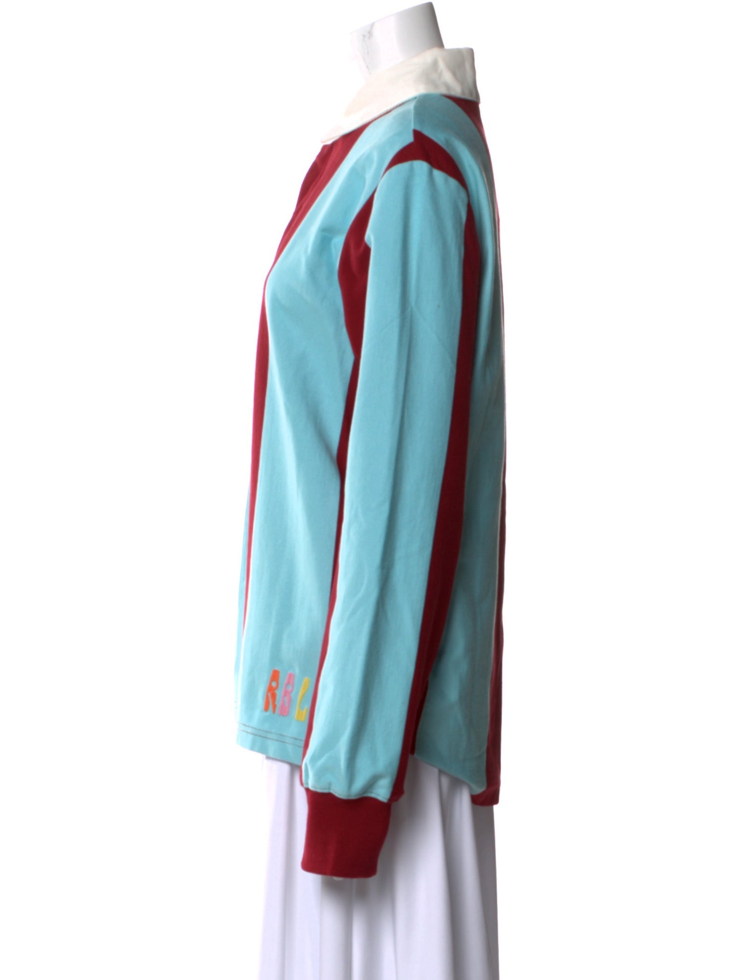 Rowing Blazers Colorblock Pattern Long Sleeve Blouse