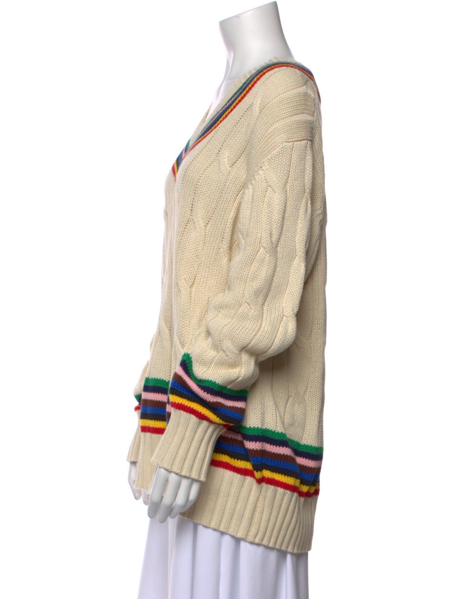 Rowing Blazers Striped V-Neck Sweater