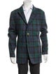 Rowing Blazers Wool Plaid Print Blazer