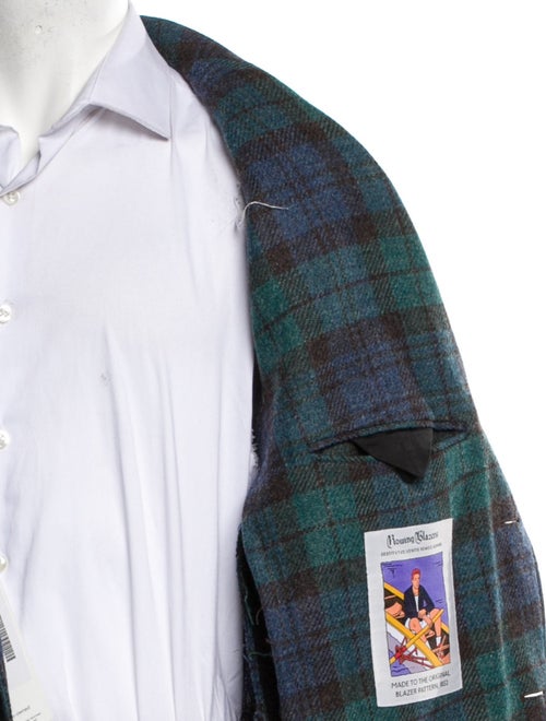 Rowing Blazers Wool Plaid Print Blazer