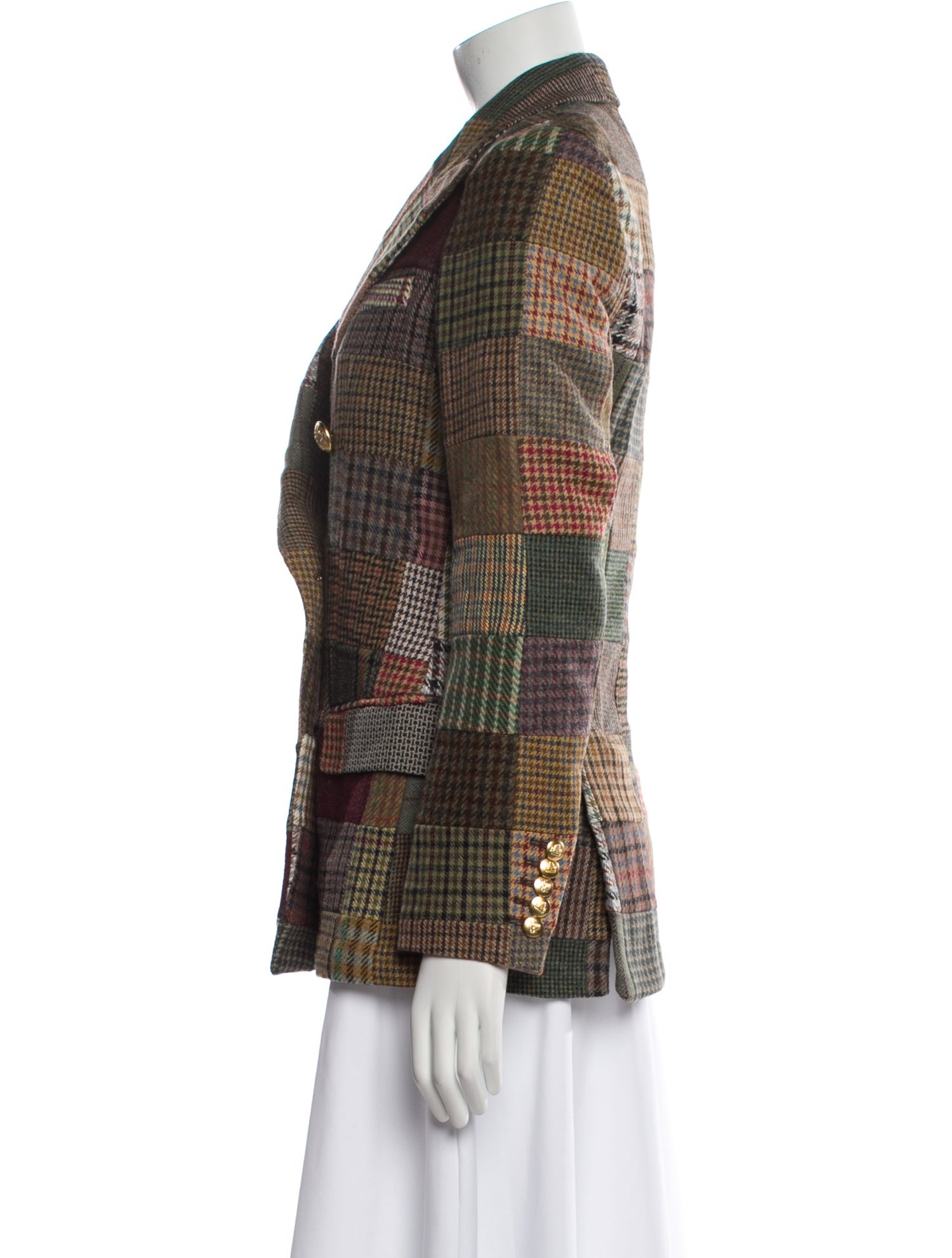 Rowing Blazers Wool Plaid Print Blazer