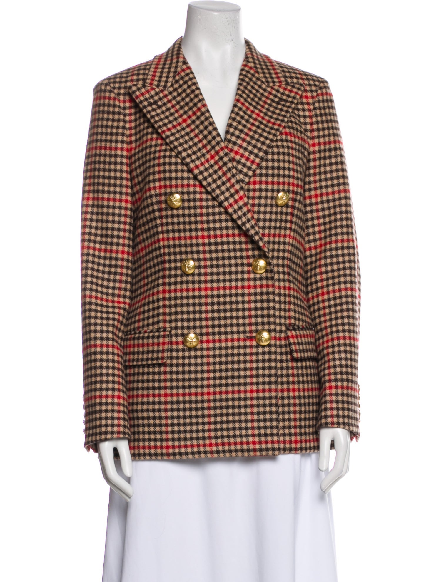 Rowing Blazers Wool Plaid Print Blazer w/ Tags