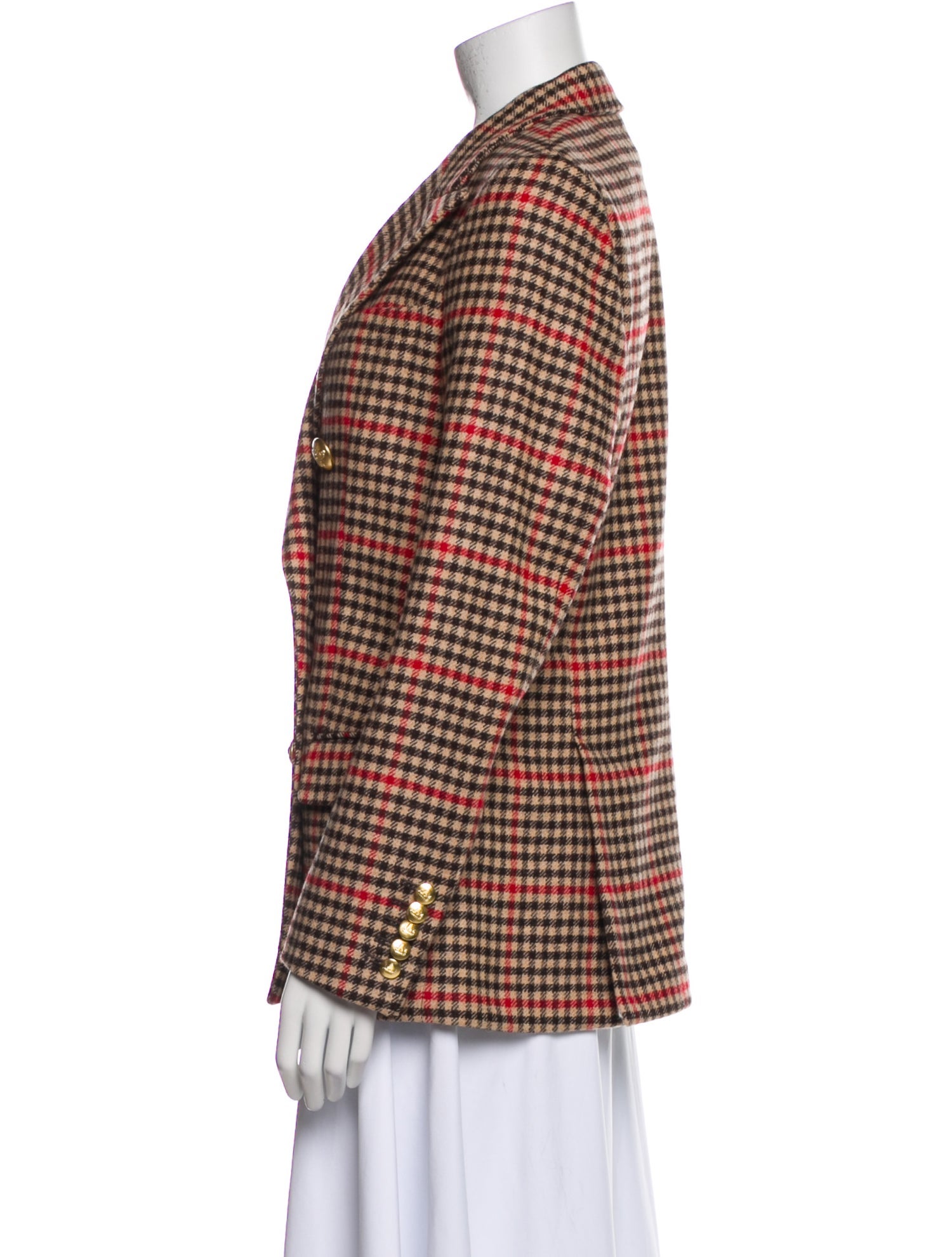 Rowing Blazers Wool Plaid Print Blazer w/ Tags