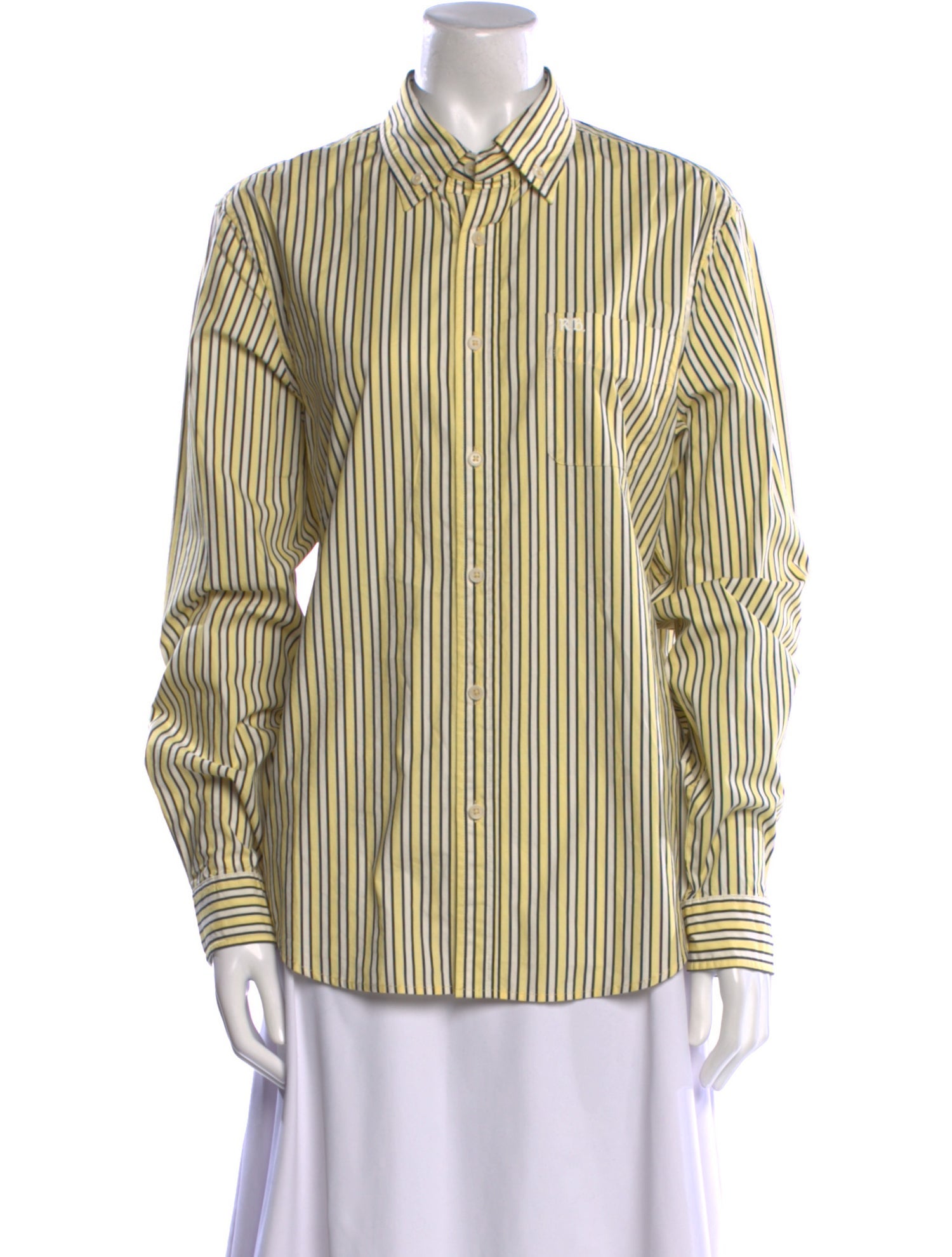 Rowing Blazers Striped Long Sleeve Button-Up Top w/ Tags