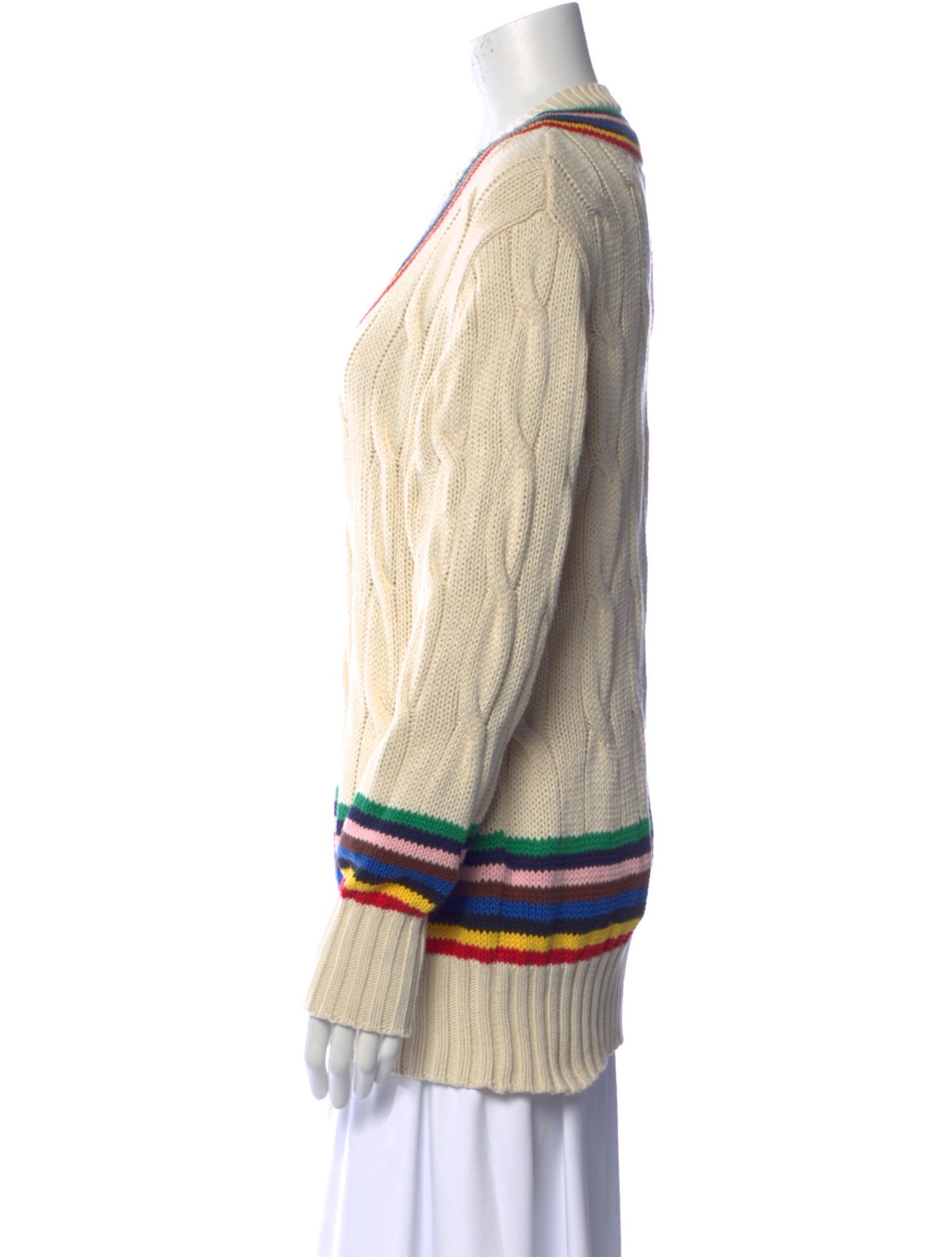 Rowing Blazers Striped V-Neck Sweater