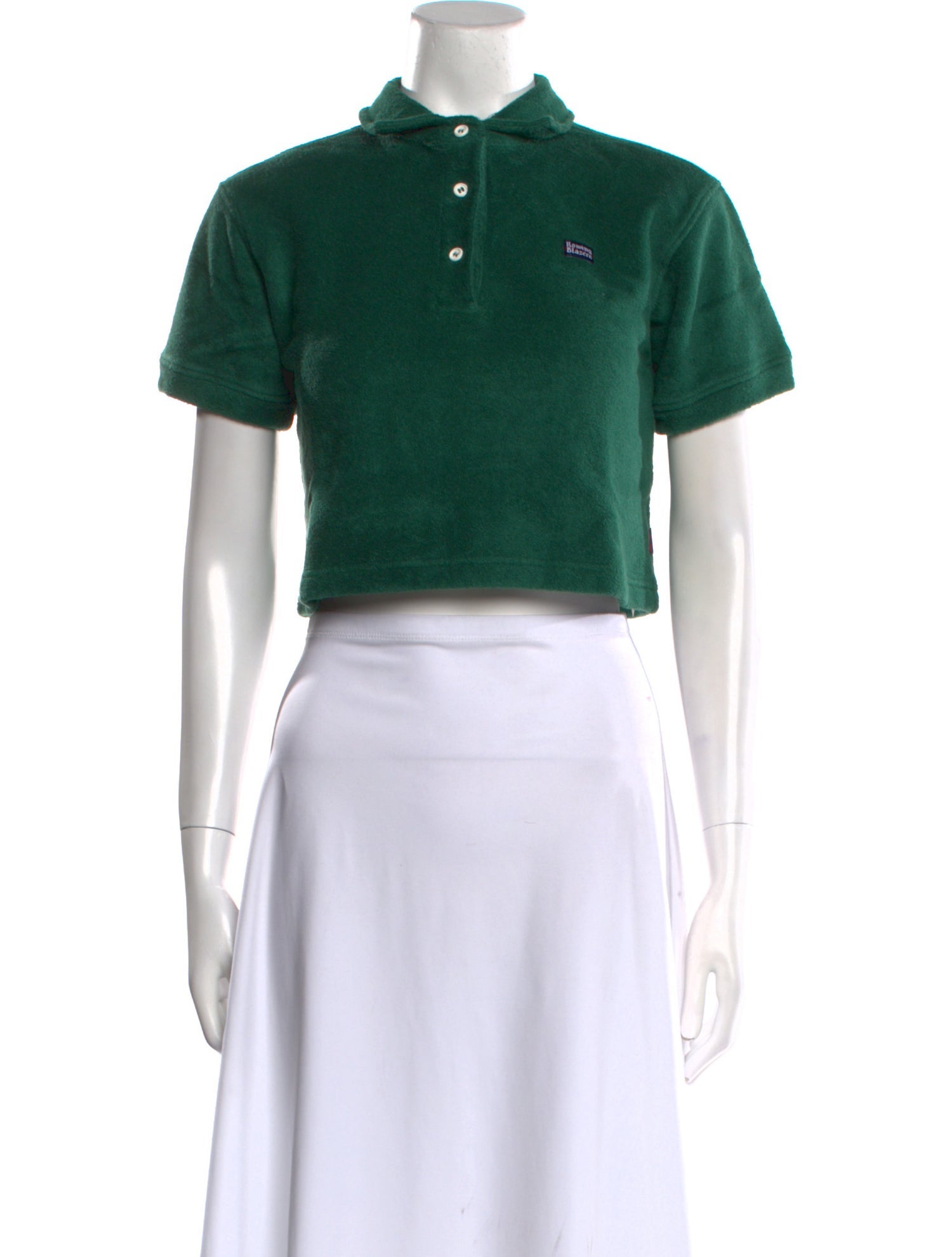 Rowing Blazers Mock Neck Short Sleeve Crop Top