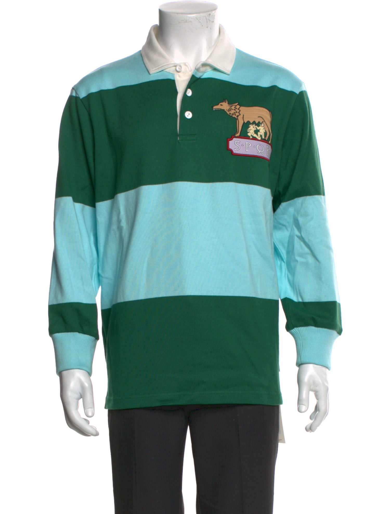 Rowing Blazers Colorblock Pattern Crew Neck Polo Shirt