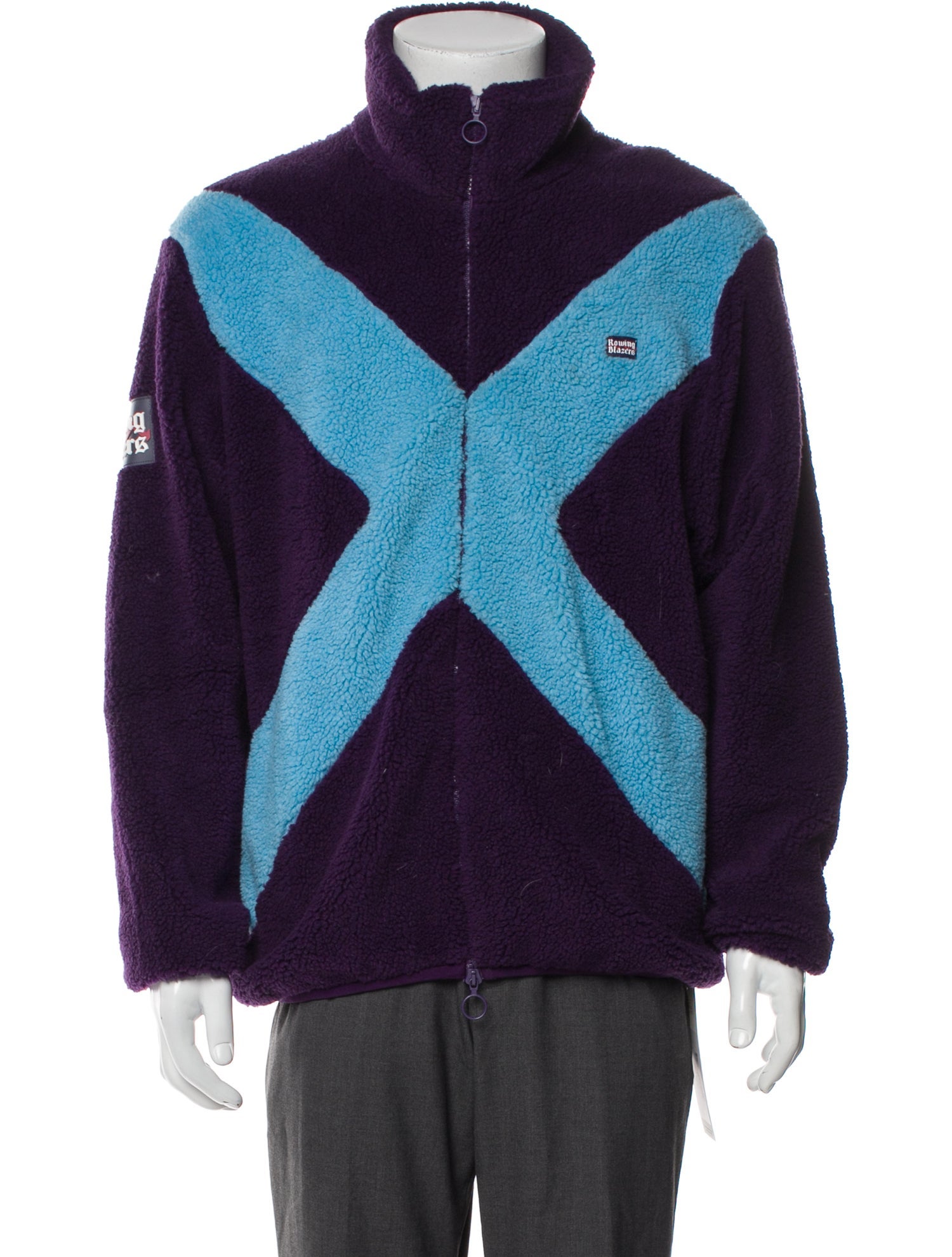 Rowing Blazers Patterned Mock Neck Sweatshirt