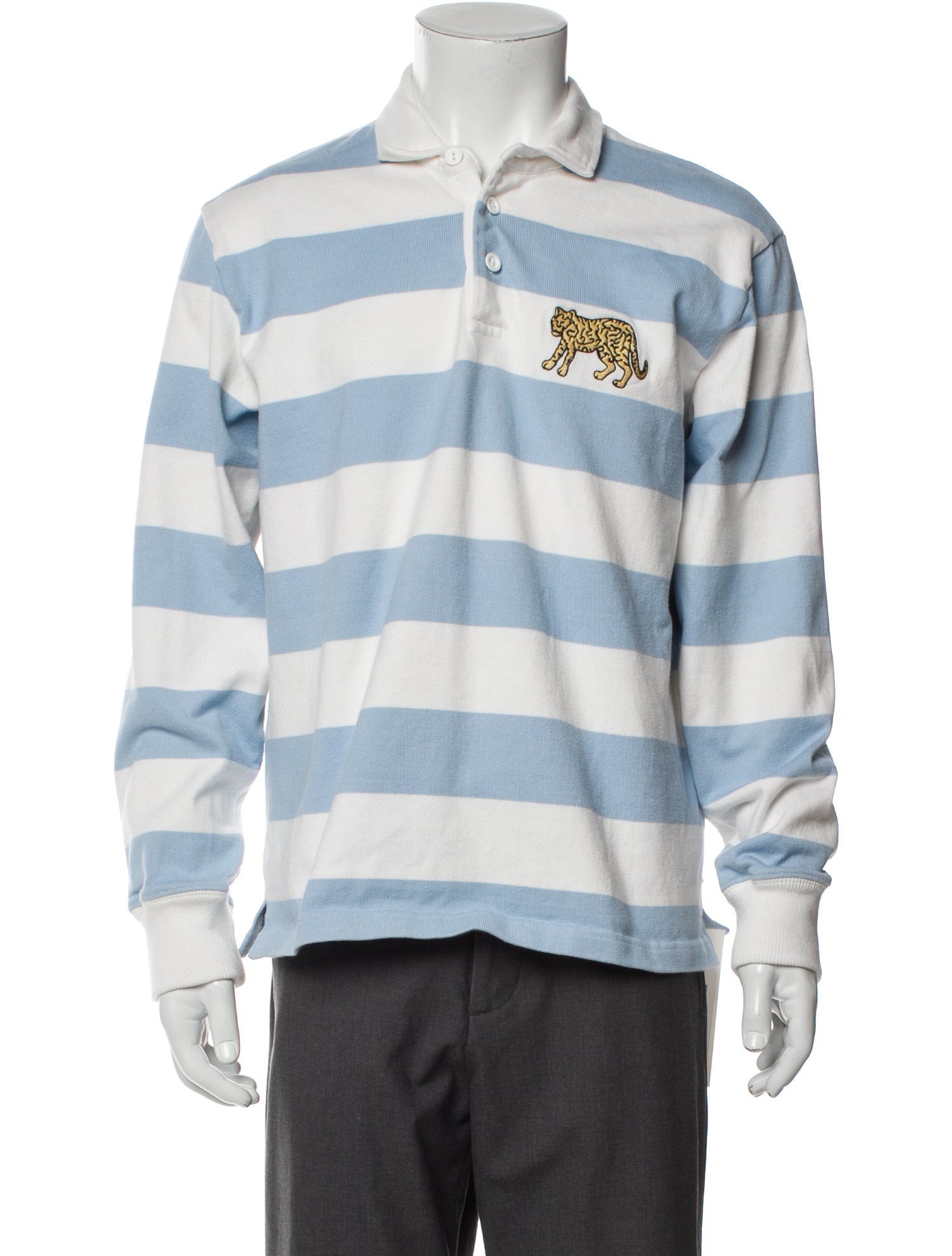 Rowing Blazers Striped Collar Polo Shirt