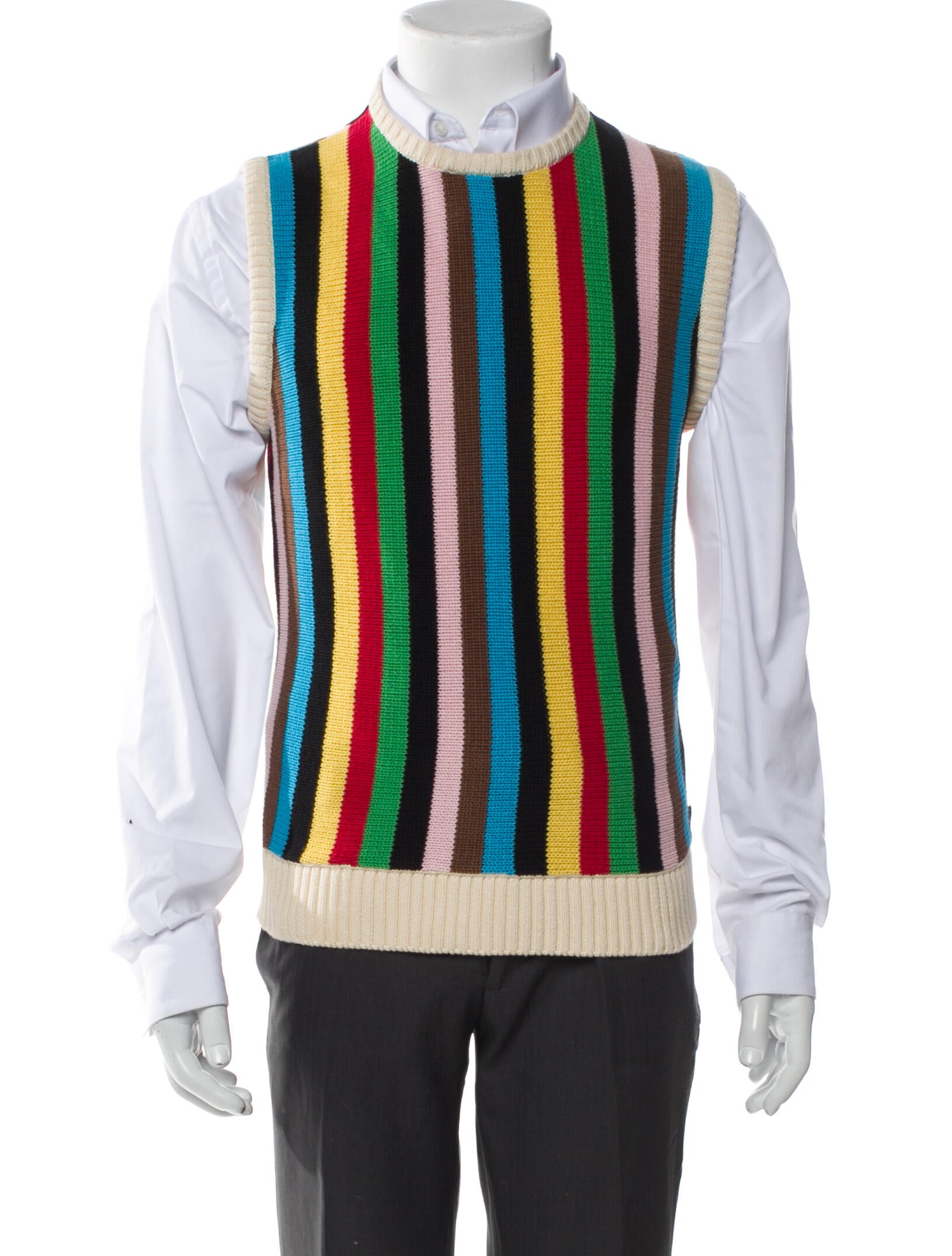 Rowing Blazers Striped Crew Neck Sweater Vest