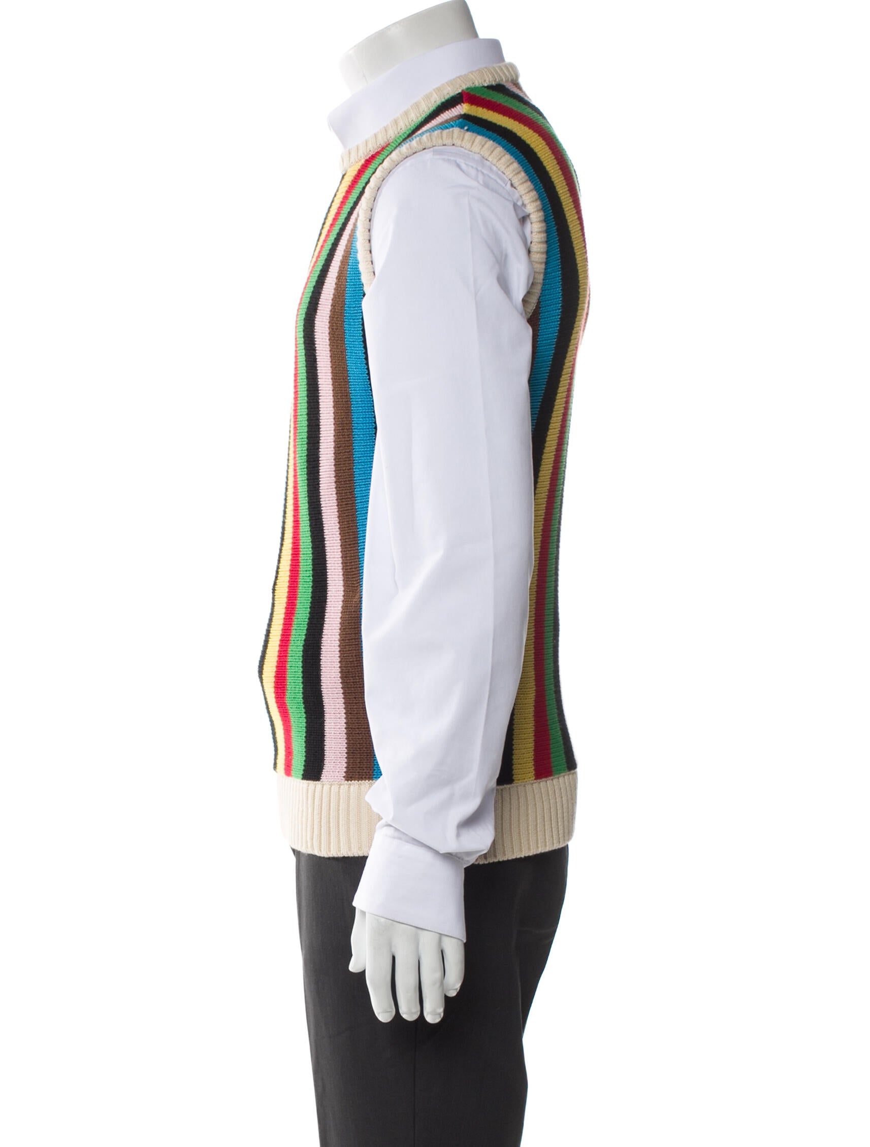 Rowing Blazers Striped Crew Neck Sweater Vest