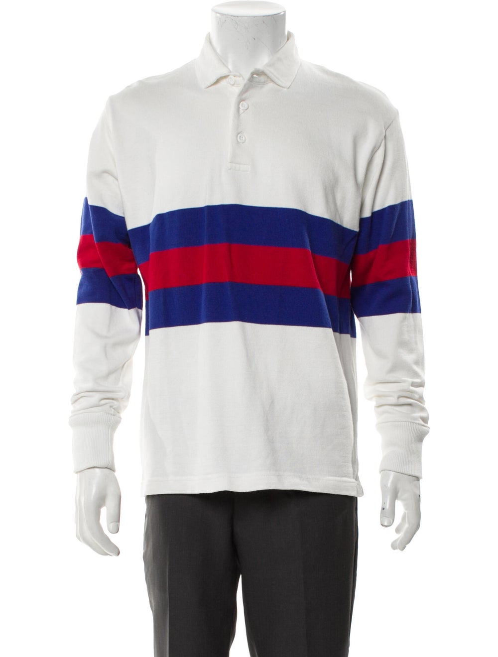 Rowing Blazers Colorblock Pattern V-Neck Polo Shi… - image 1