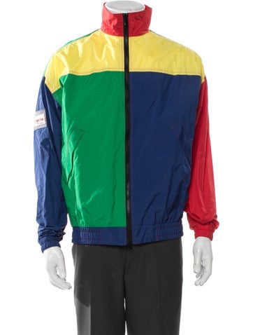 Pre-owned Rowing Blazers Colorblock Pattern Windbreaker In Green
